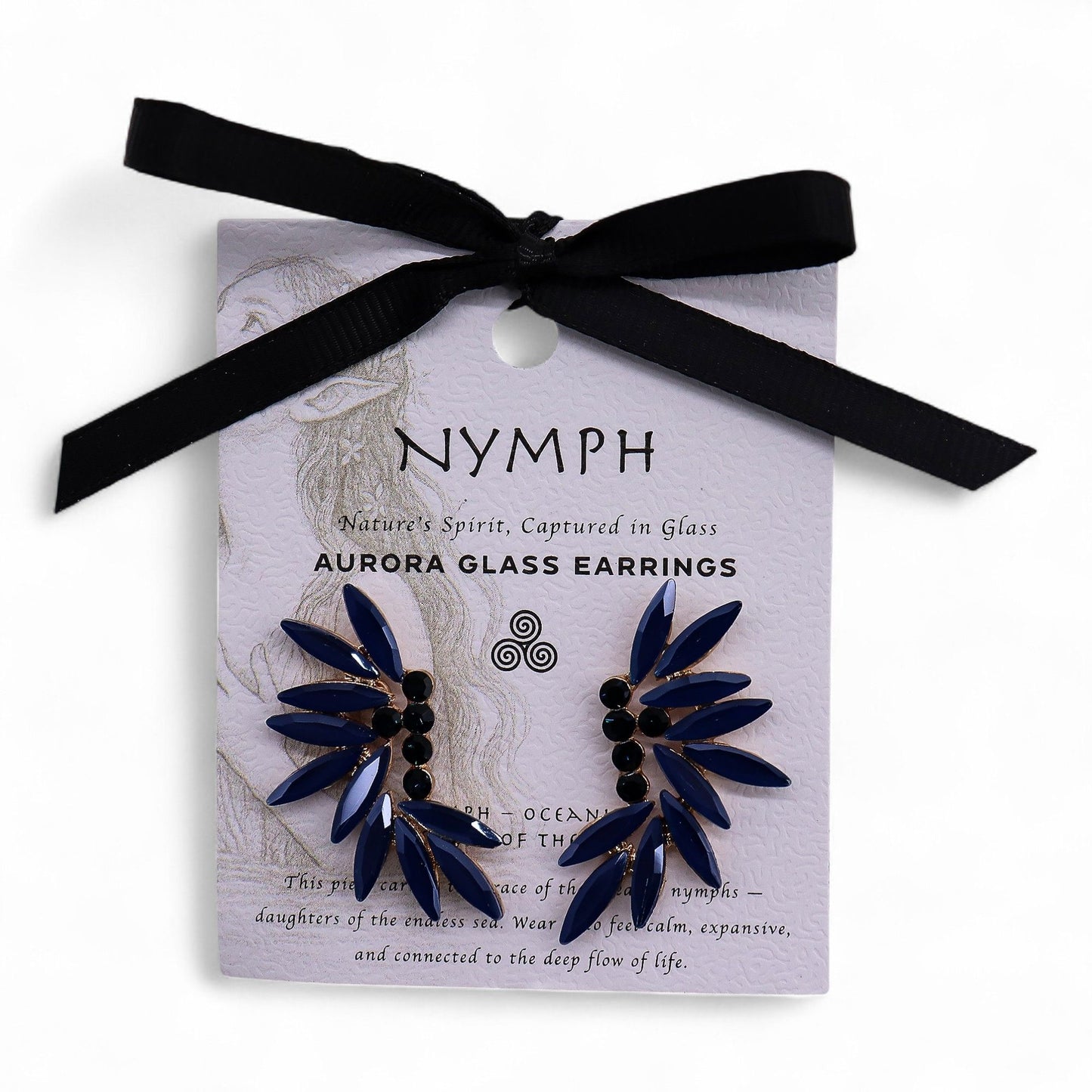 Azul Real - Vidrio Vintage - Hadas - Pendientes