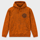 Camisa con capucha mediana lavada a la piedra con bolsillo canguro - Naranja quemado
