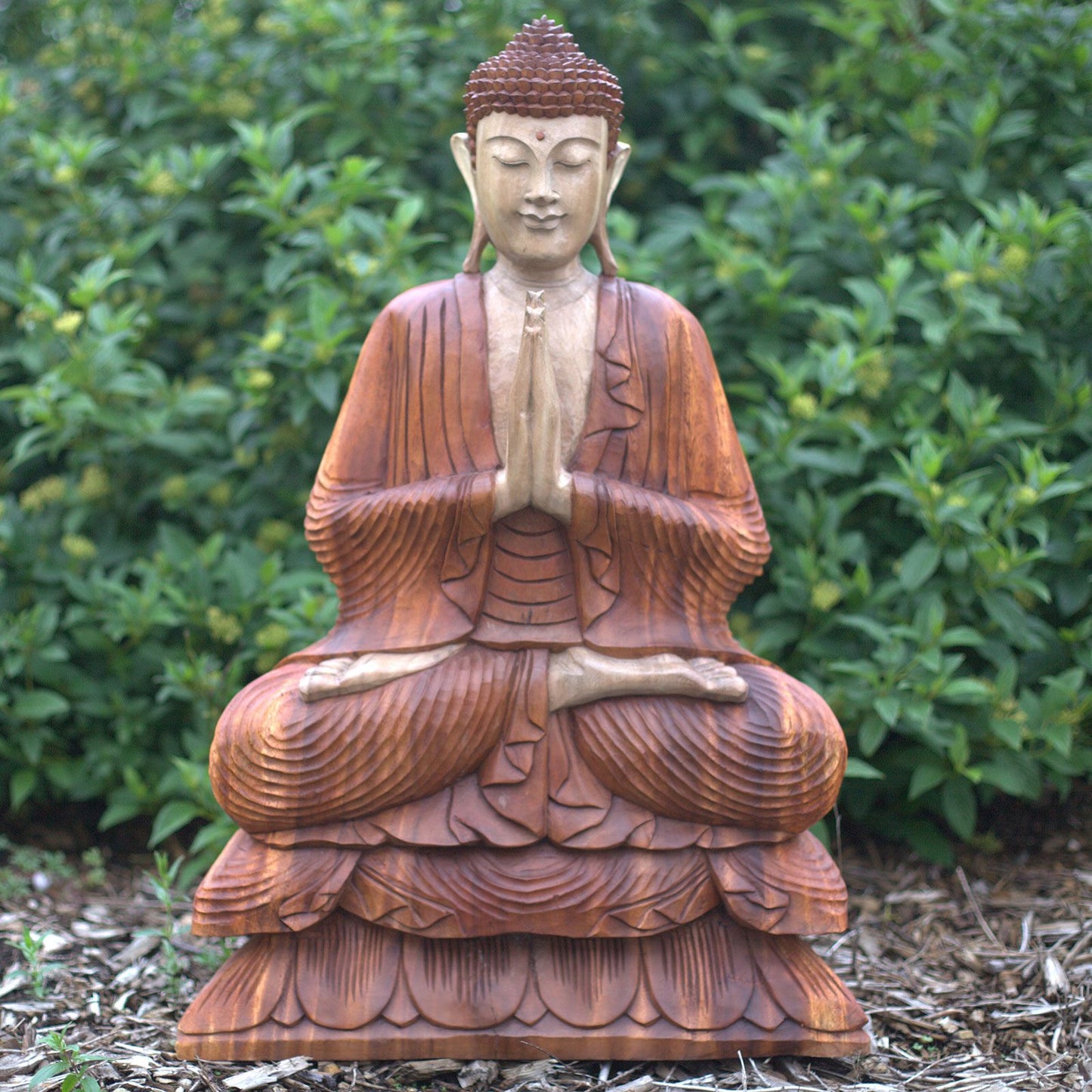 Handgeschnitzte Buddha-Statue – 80 cm. Willkommen