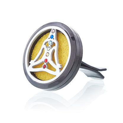 Auto-Diffusor-Set – Yoga-Chakra aus Zinn – 30 mm