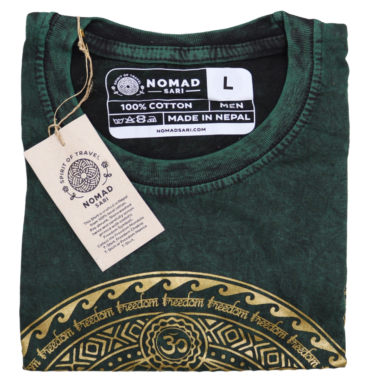 Nomad Sari Kleines T-Shirt – Chakra – Grün