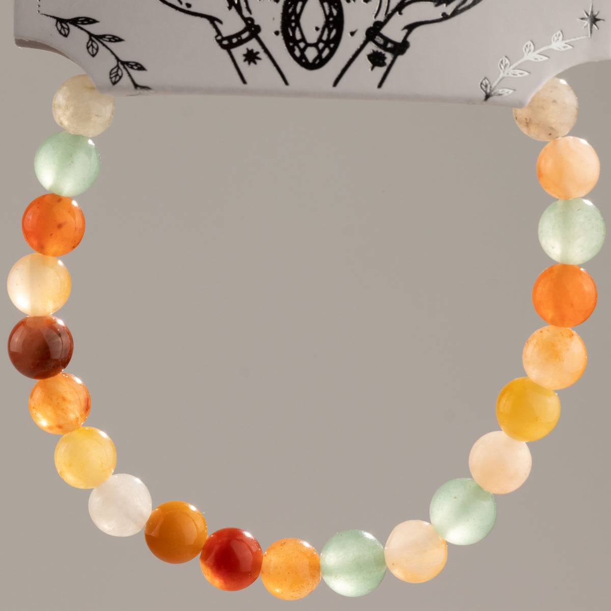 Pulsera de Poder Pequeña (17cmx6mm) - Ágata arcoíris