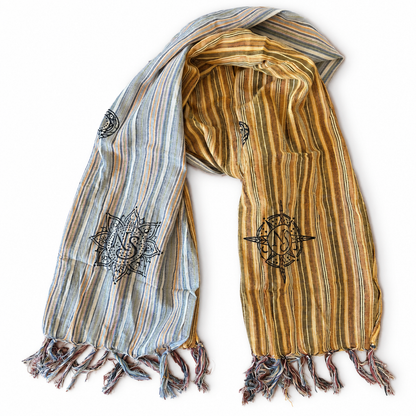 Nomad Sari - Bufanda de bendición de viaje - 170x50cm - Banderas de oración