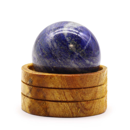 50 mm Kristallkugel – afghanischer Lapislazuli mit Ständer