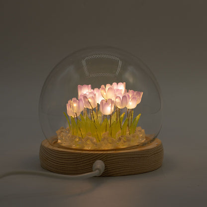Dôme de jardin Éclat Floral - 20 tulipes - LED USB