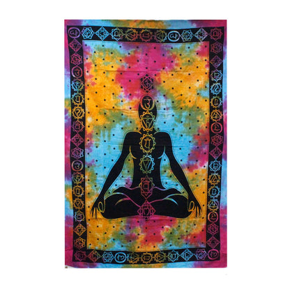 Colcha doble de Algodón - Buda Chakra