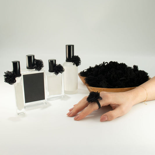 Anillos difusores de fragancia chiffon - Negro