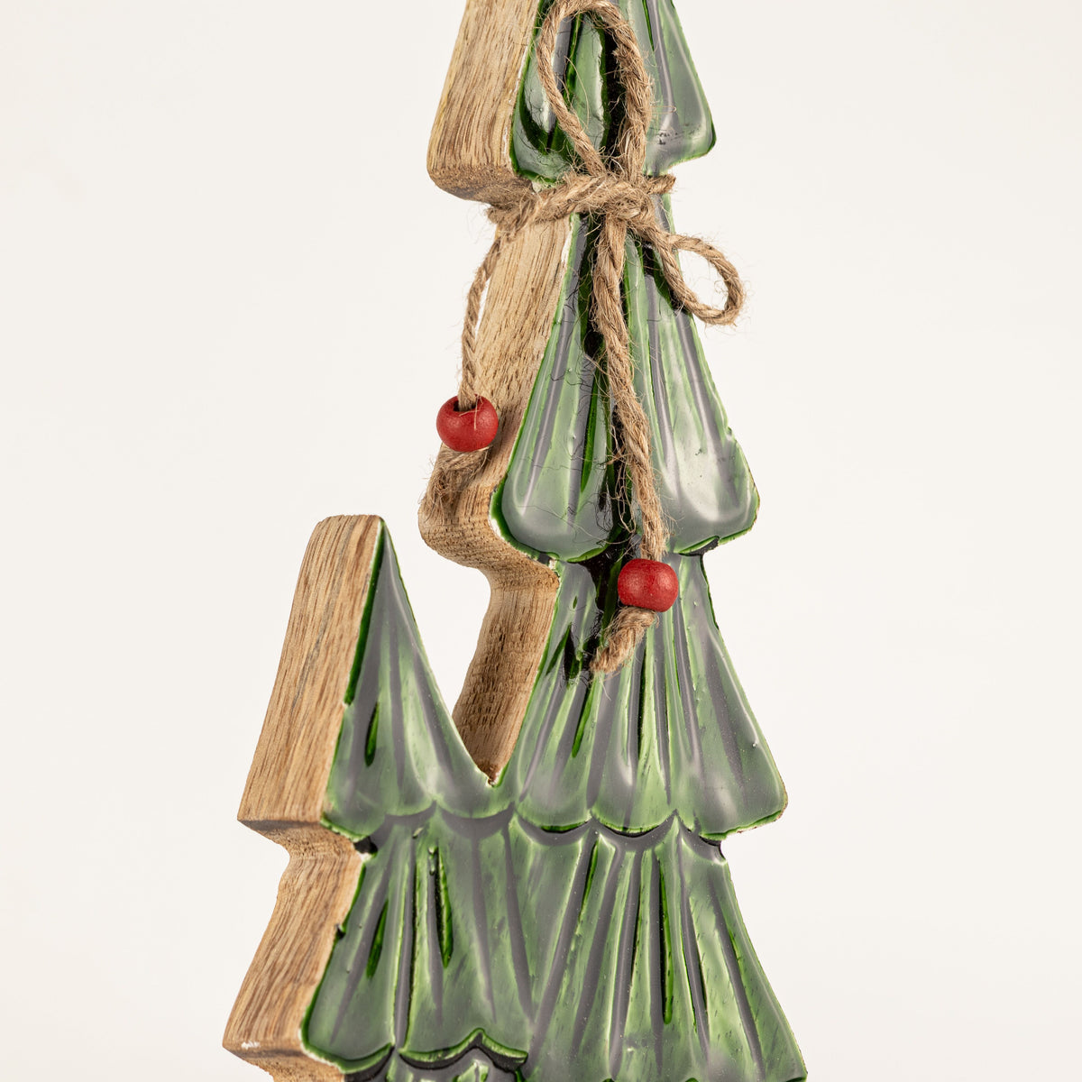 Perdido en el bosque - Mediano - Dos árboles esmaltados - (34x11x2,5 cm)
