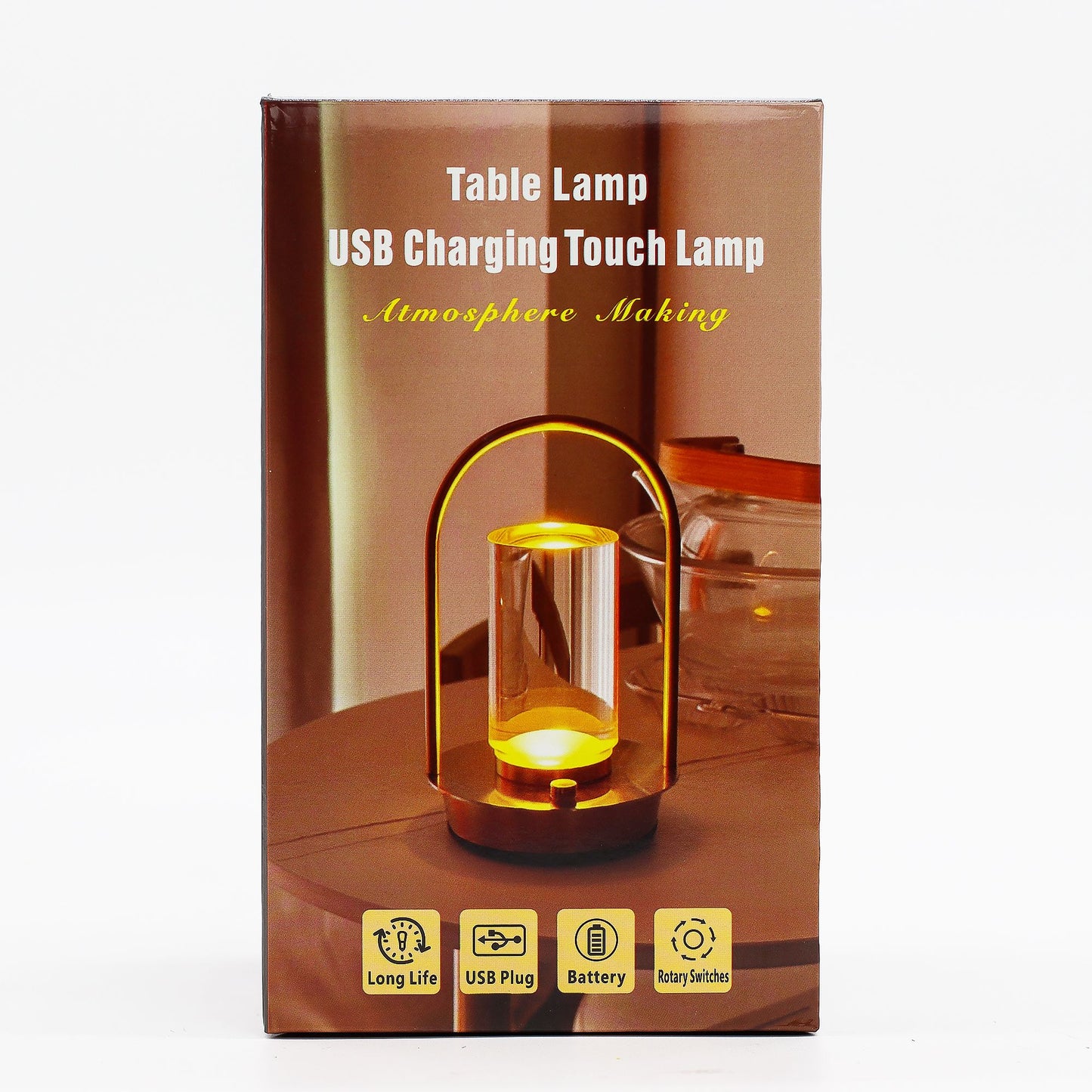Touch-Lampe – Glas-Taschenlampe – USB (C) – wiederaufladbar (2000 Watt)