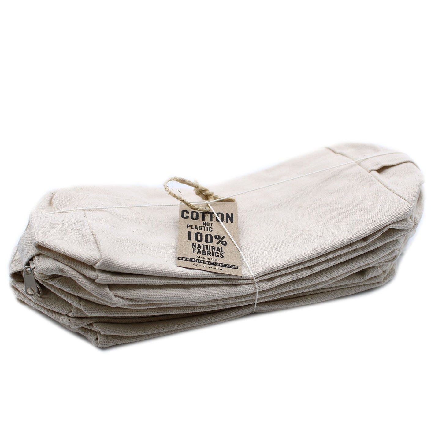 Trousse de toilette en coton naturel 283 g - Carré classique