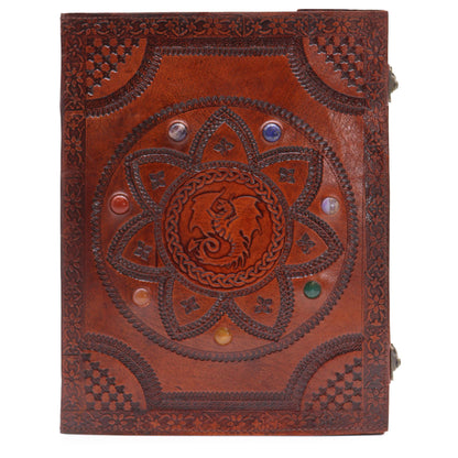 Cuaderno de Tumbas Grande - Piedras Chakras Mandala del Dragón