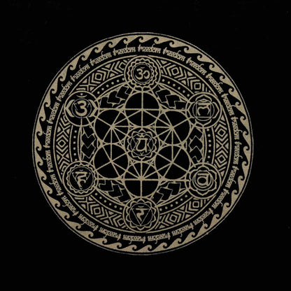 Extra große Tragetasche (38 x 15 x 43 cm), Schokoladenfarbe 14 oz - Chakra der Freiheit
