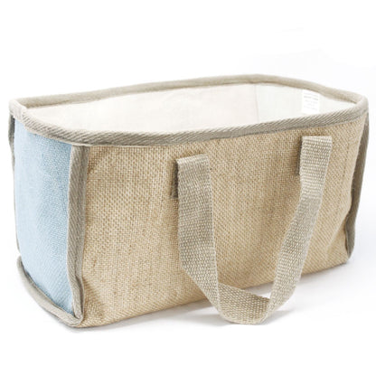 Cesta Grande Yute Azul 33x18x20cm