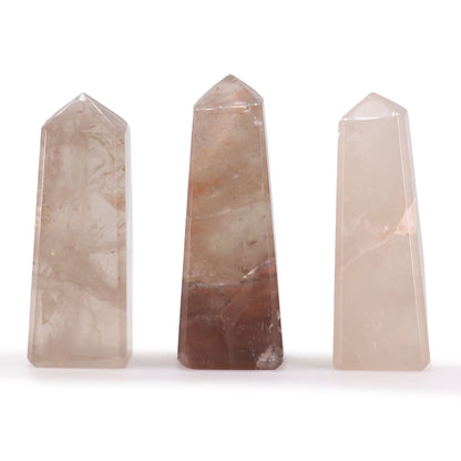 Obélisques en pierres précieuses d'environ 5 cm - Quartz fumé