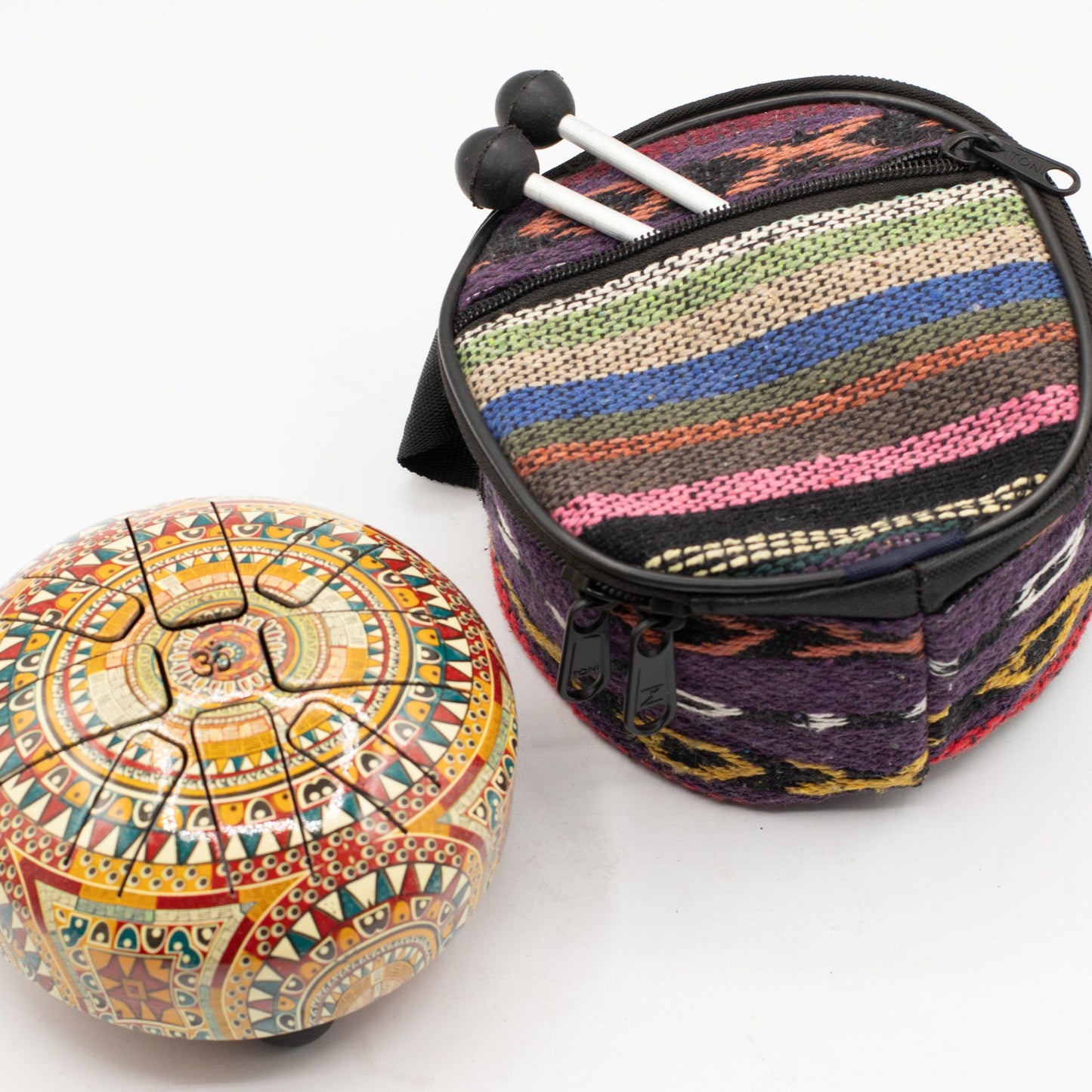 Pequeño tambor Hapi multicolor- 13x9cm