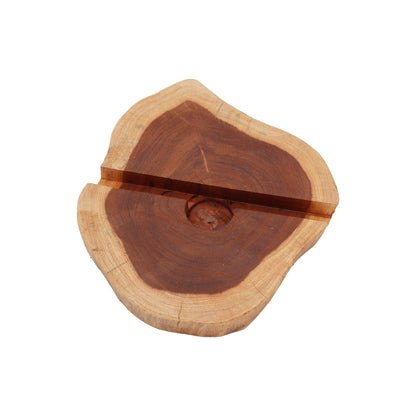 Soporte para teléfono grande de madera Gamal - Natural