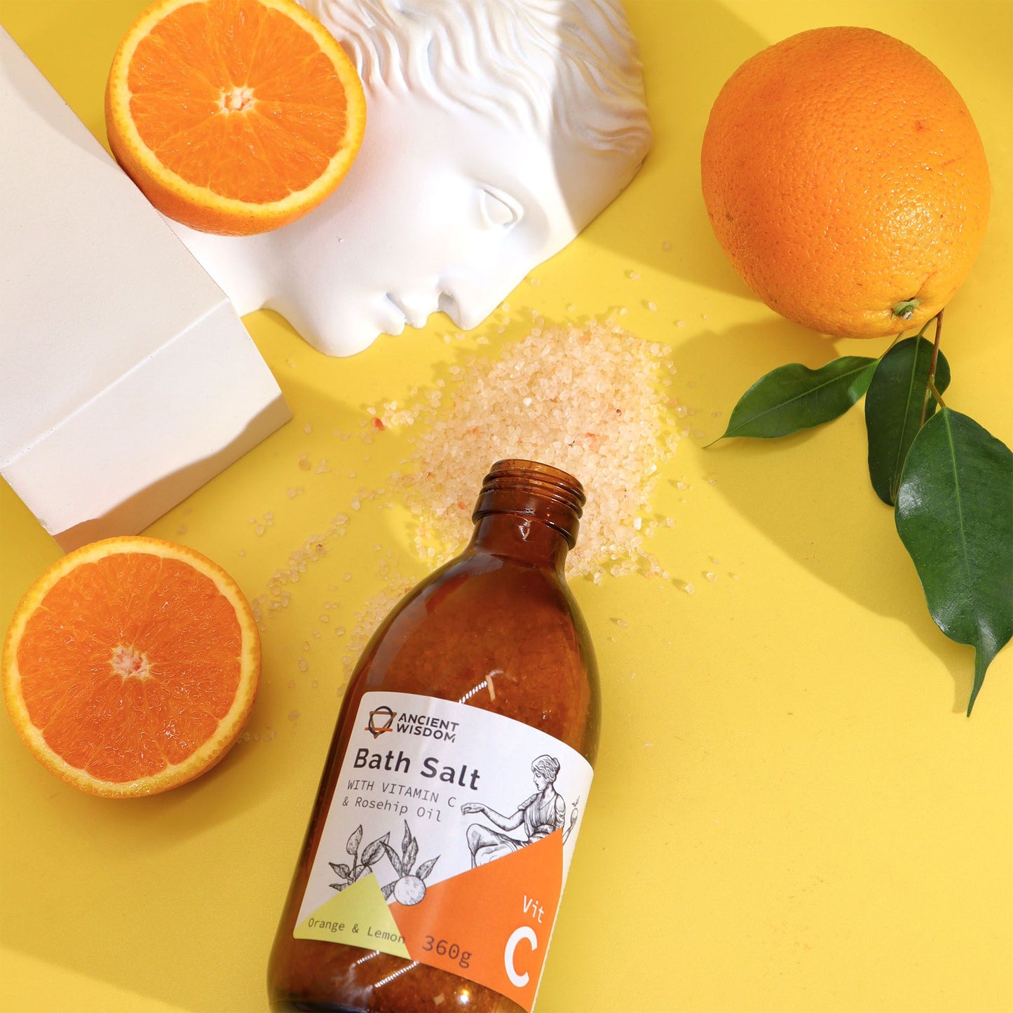 Sel de bain à la vitamine C