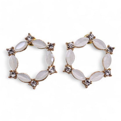 Perle - Vintage Glas - Creolen - Ohrringe