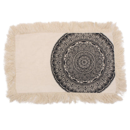Cojín Mandala Tradicional - 30x50cm - negro