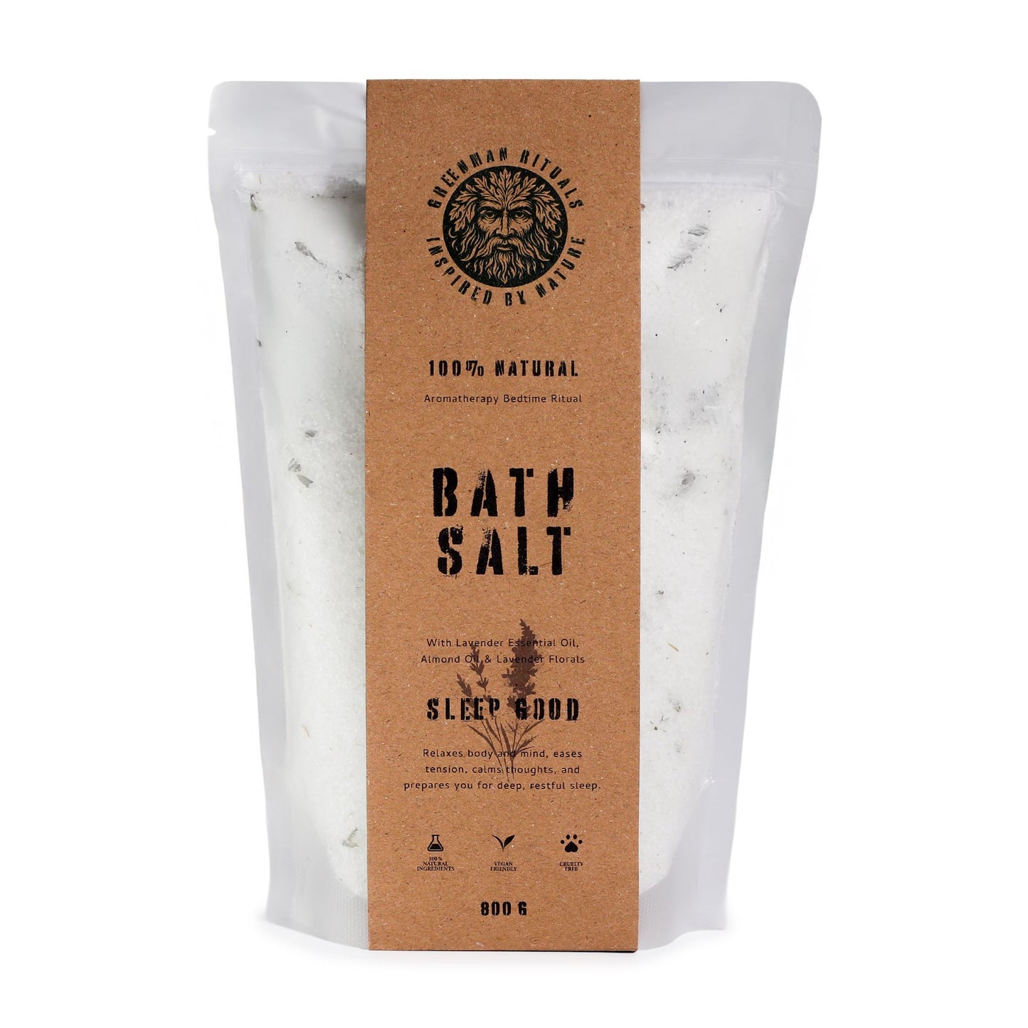 Sels de bain Epsom Greenman Rituals à l'aromathérapie à la lavande – Bien dormir