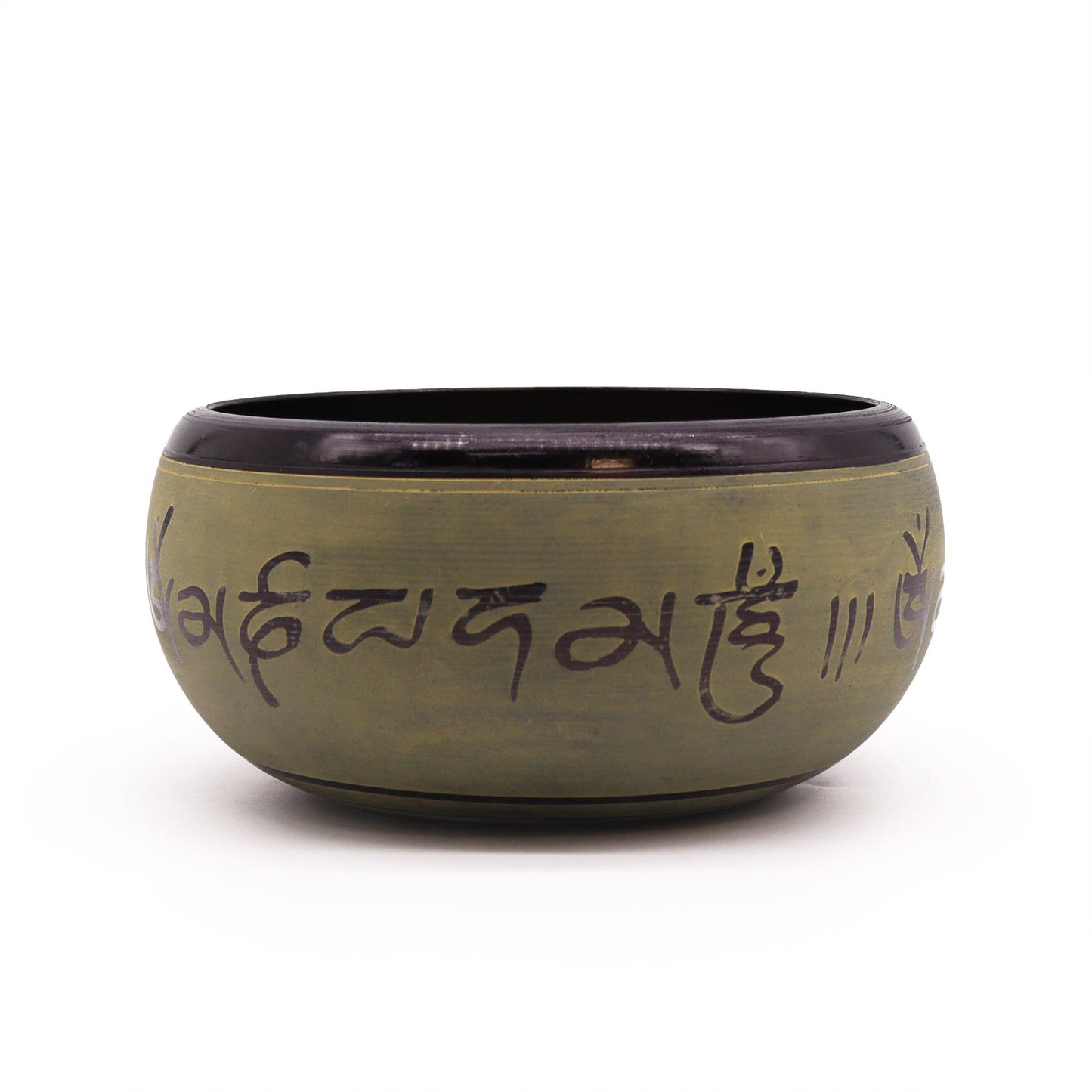 Tibetische Klangschale Earth Powder – Mantra Fünf Buddha – 16 cm