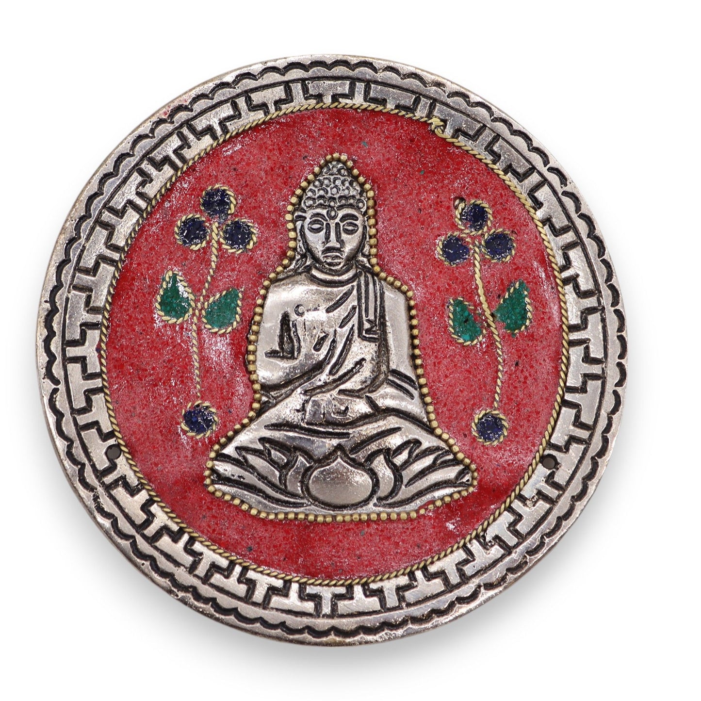 Porte-encens décoratif Bouddha rouge 10 cm