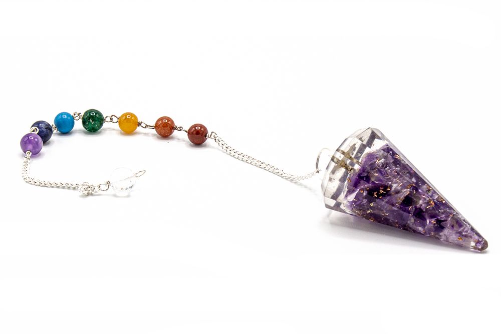 Pendule de chakra en orgonite - Aile d'ange