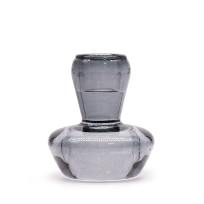 Portavelas reversible con diseño de seta para cena / vela de té - Gris medianoche