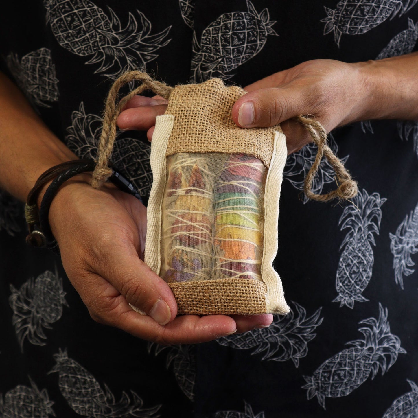 Bolsa Pequeña Yute Lavada 10x15cm