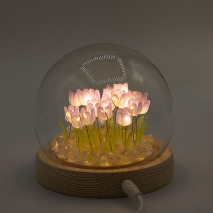 Dôme de jardin Éclat Floral - 20 tulipes - LED USB