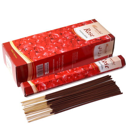 Aromatika Sechseckiges Räucherstäbchen ohne Holzkohle – Rose