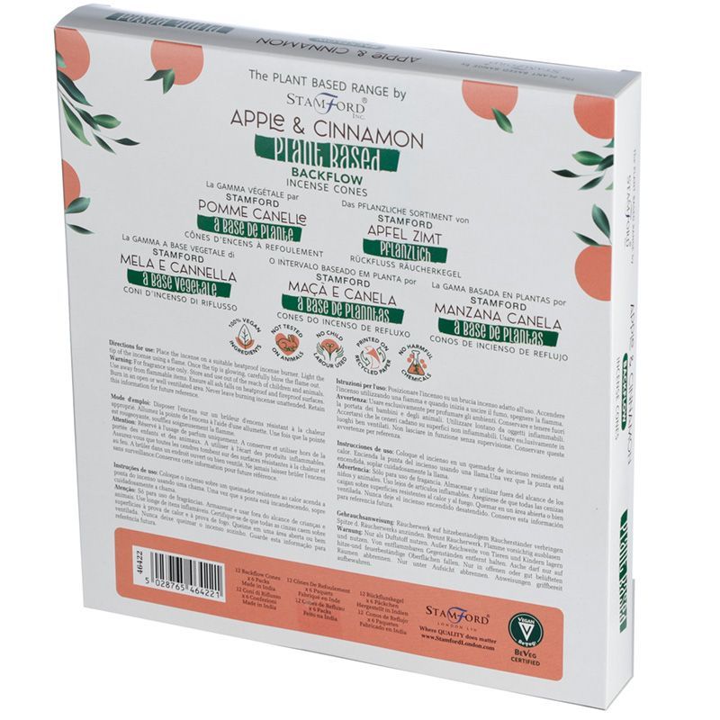 Cônes d'encens à reflux aux herbes - Pomme et cannelle