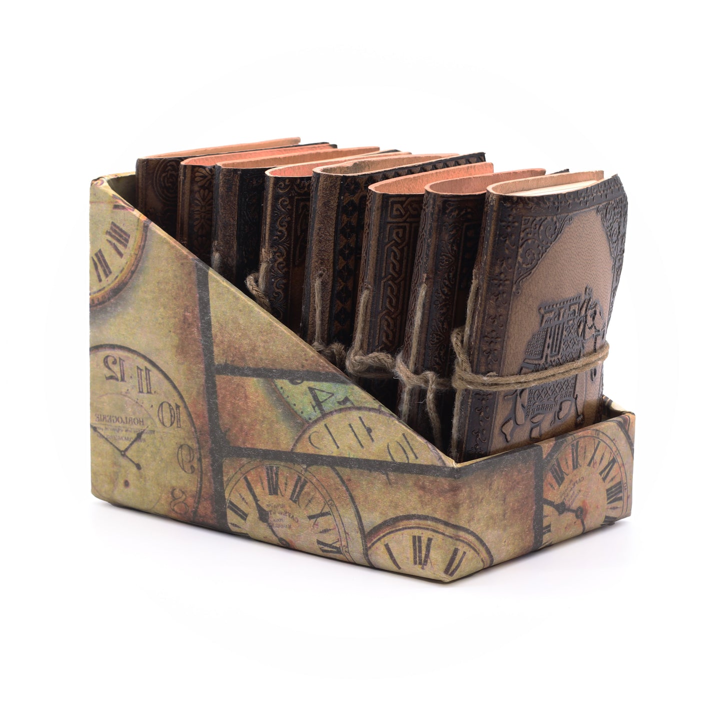 Petits carnets en cuir assortis (4 x 3 pouces) - Vitrine