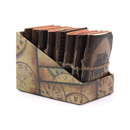 Petits carnets en cuir assortis (4 x 3 pouces) - Vitrine