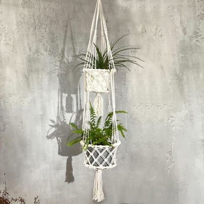 Macetero Macramé Doble