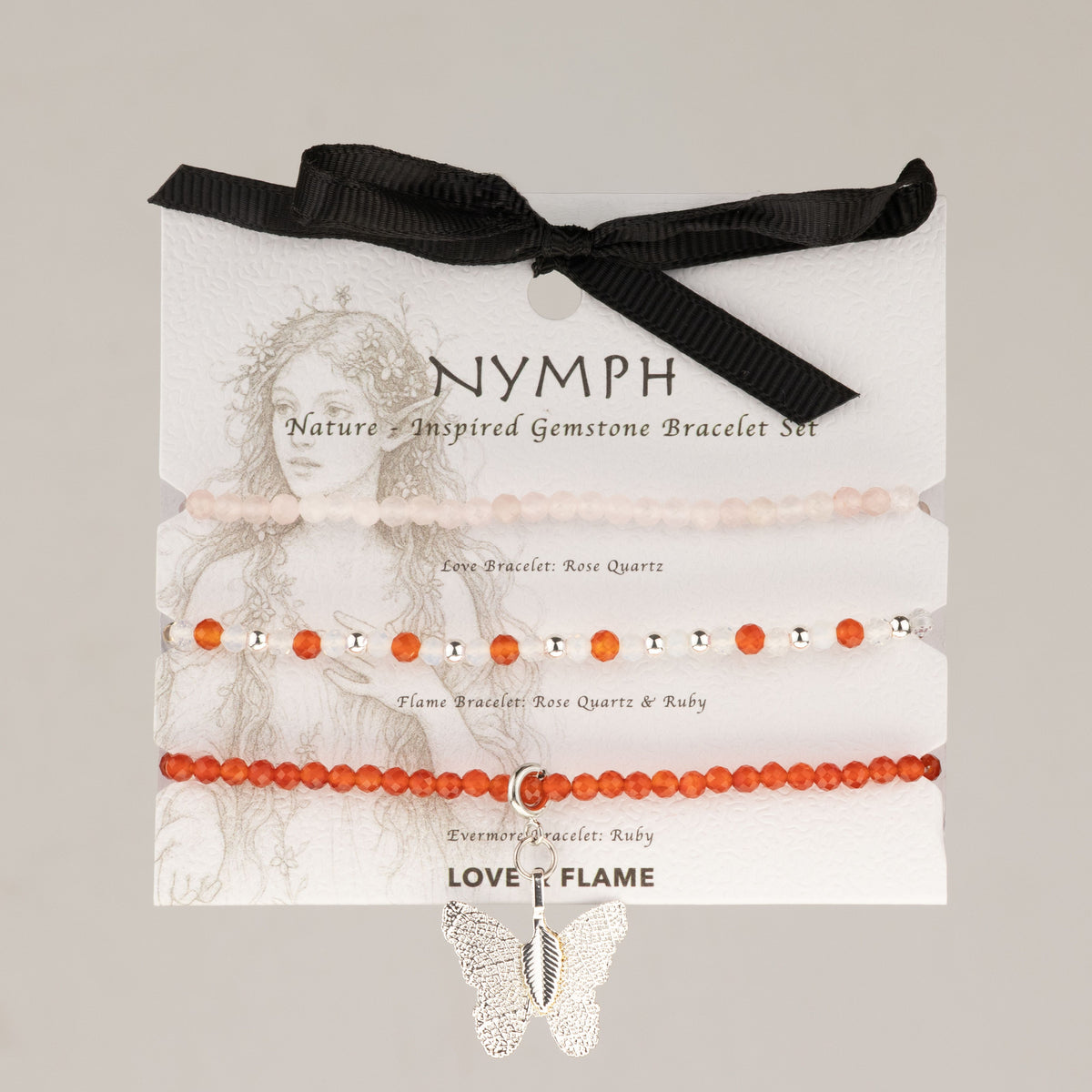 Conjunto de pulseras con gemas de espíritu ninfa - Amor y Llama