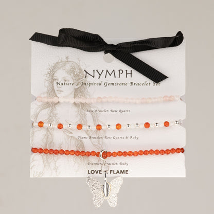 Conjunto de pulseras con gemas de espíritu ninfa - Amor y Llama