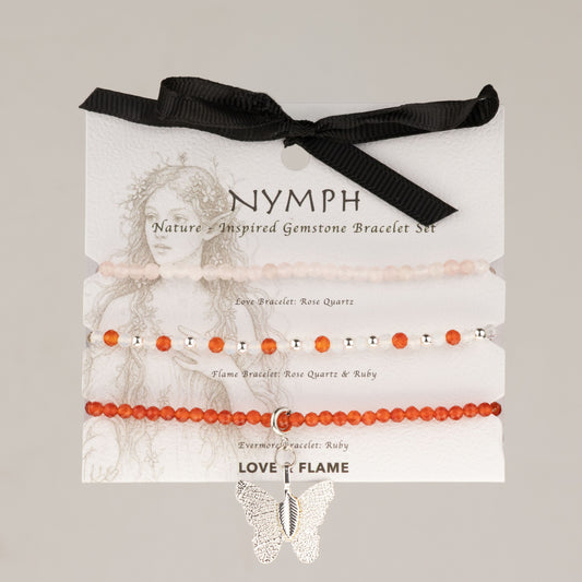 Conjunto de pulseras con gemas de espíritu ninfa - Amor y Llama