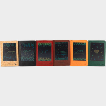 Cuaderno de intenciones A5 - Pantalla LCD borrable - Efecto cuero naranja - 80 hojas