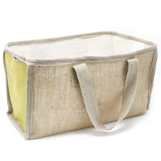 Cesta Grande Yute Amarillo 33x18x20cm
