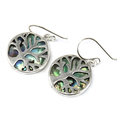Pendientes Plata Árbol Vida 15mm Abulón