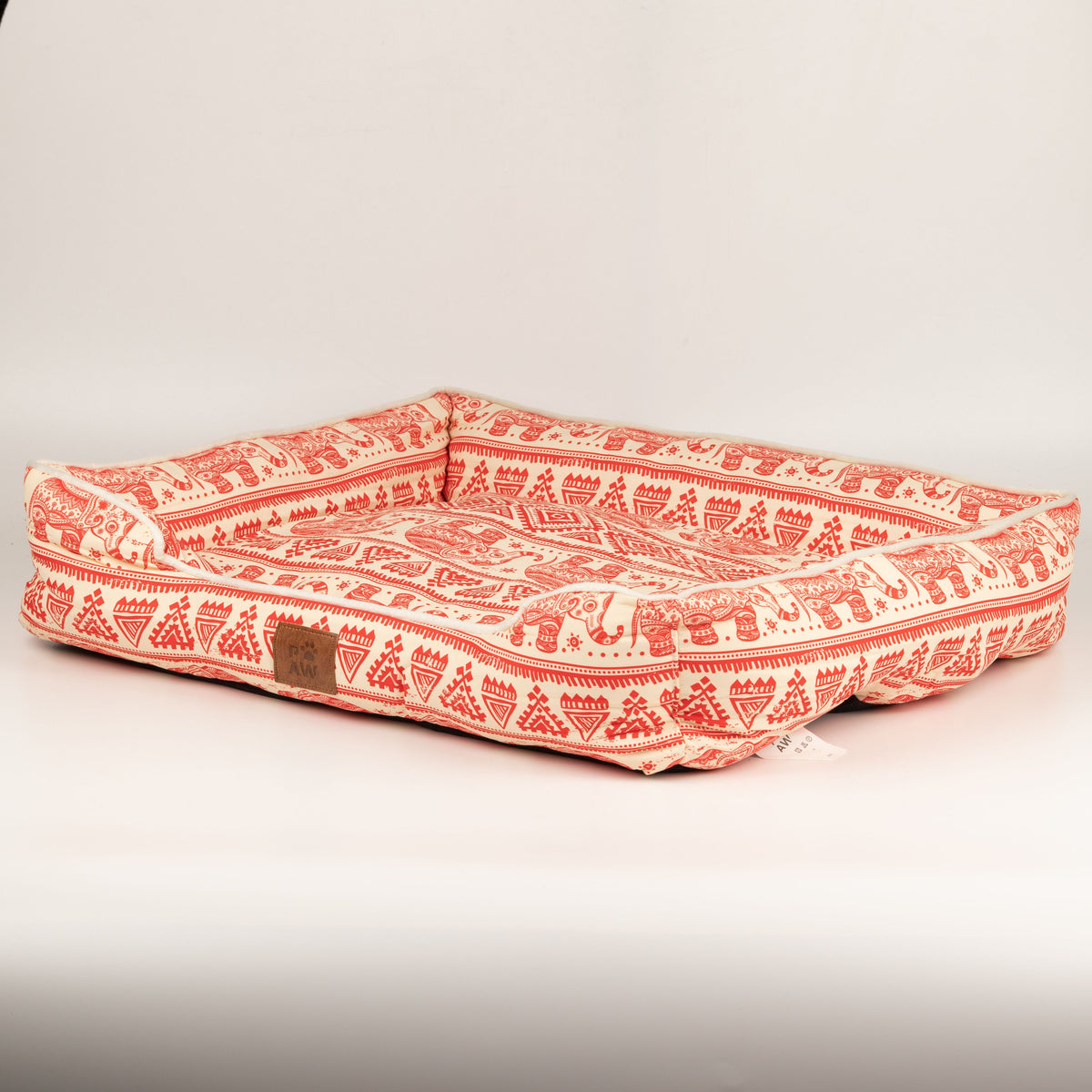 PAW Bed – Lucky Elephant – Rojo – 60 × 50 × 14cm