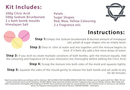 Kit de bombas de baño: limonada rosa y explosión de cítricos