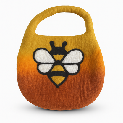 Sac à abeilles en feutre résistant à l'eau - Une poignée avec aimant - Sunrise Orange