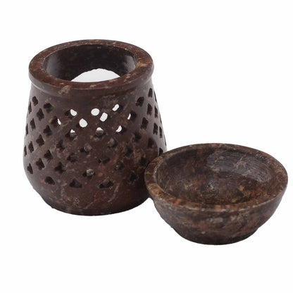Kleiner Speckstein-Ölbrenner 8 cm - Klassisch