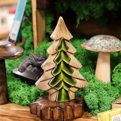 Perdu dans les bois - Petit arbre dans un arbre - Décoration en bois - 15x10cm