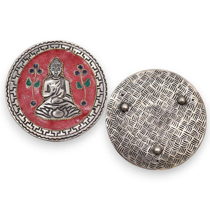 Porte-encens décoratif Bouddha rouge 10 cm