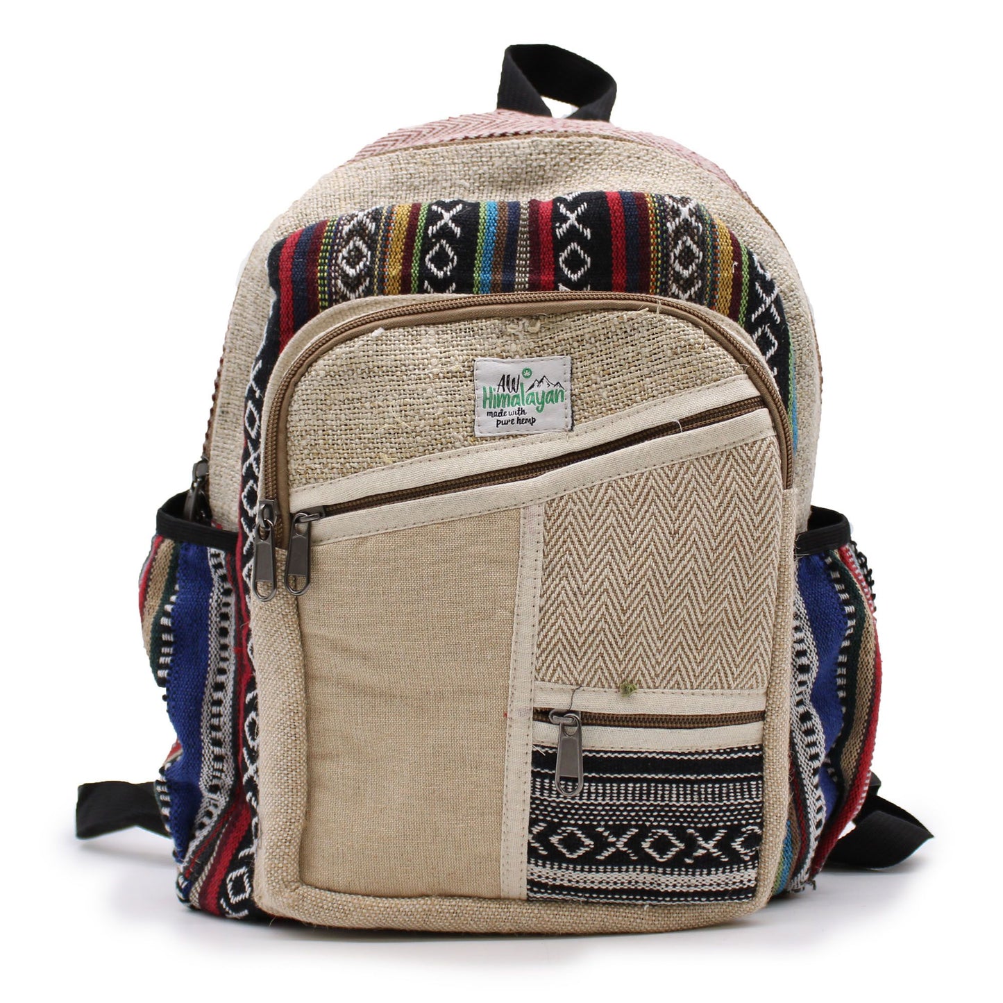 Kleiner Hanfrucksack – Zickzack-Reißverschluss