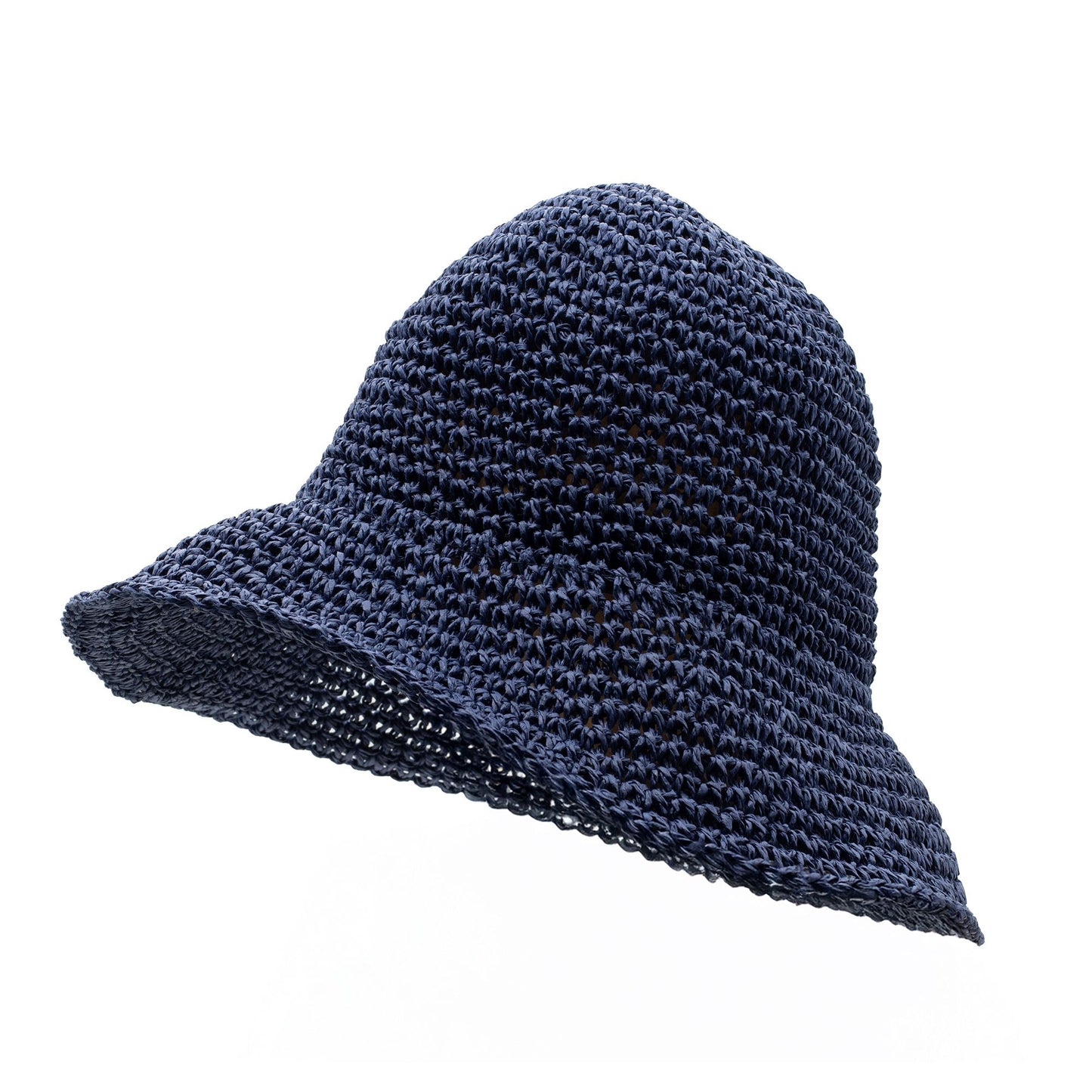 Nomad Sari Chapeau de soleil en paille souple - Bleu marine