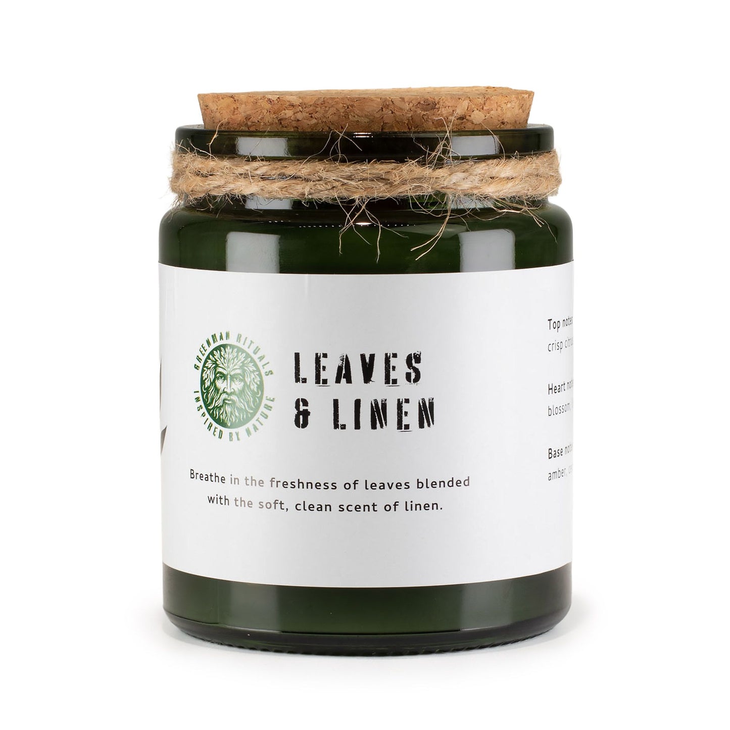 Greenman Woodwick Soyakerze – Blätter und Leinen